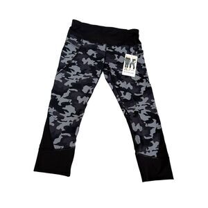 Active Life Womens Leggings Stretch Black Grey Camo Size medium NWT